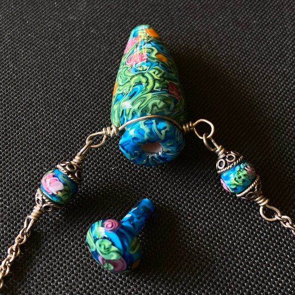 Leila Shariati Colorful Ceramic Pendant Necklace - Picture 5 of 6